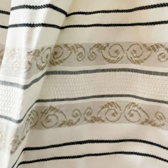 Donna Capozzi Kids 3T Dress Beige Woven Collared Baby Doll Dress Velvet Pinafore - Picture 9 of 14